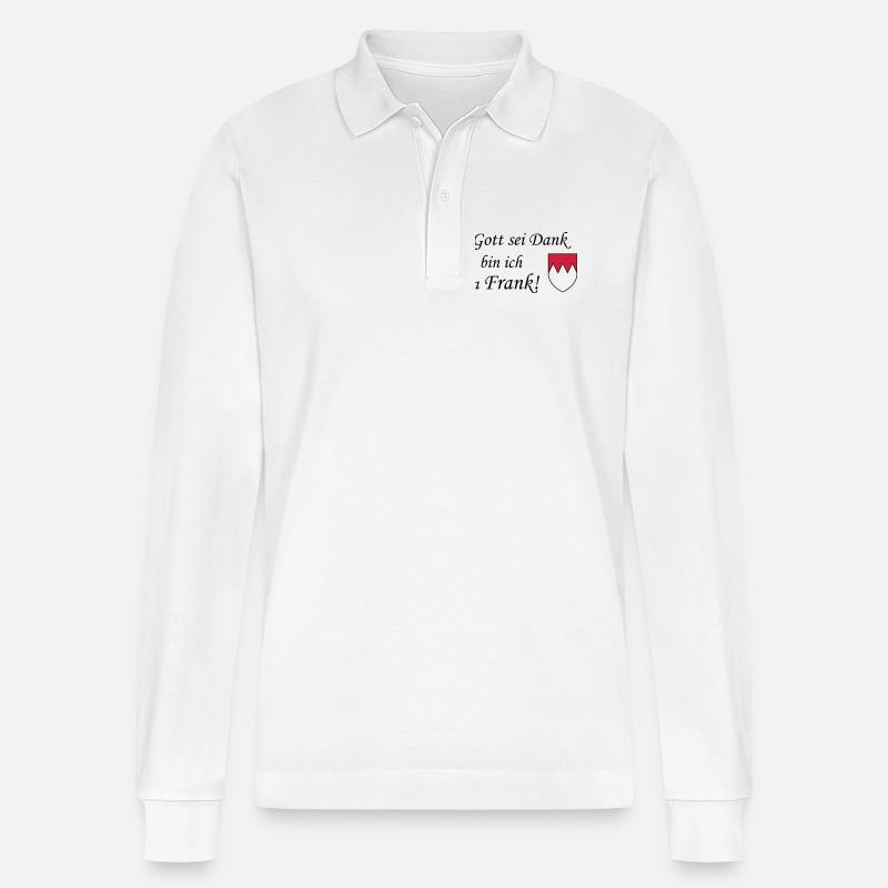 Gott sei dank Frank - Stanley/Stella Unisex Bio-Langarm-Poloshirt Prepster - Weiß