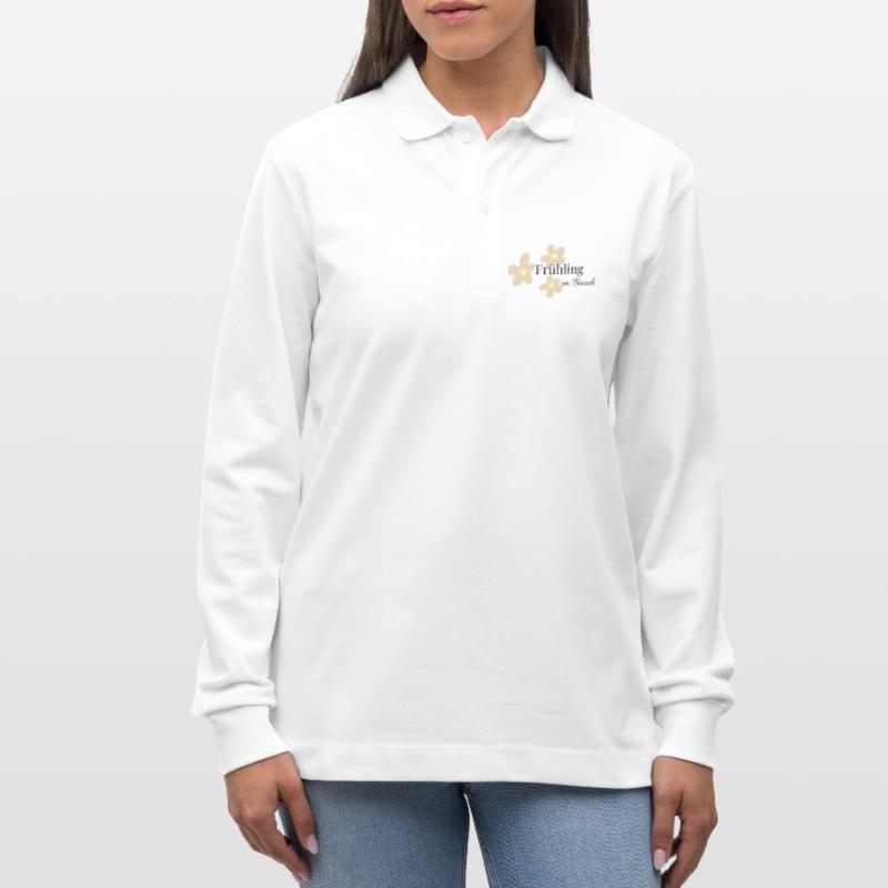 Spring in the belly Stanley/Stella Organic Unisex Long-Sleeved Polo Shirt Prepster