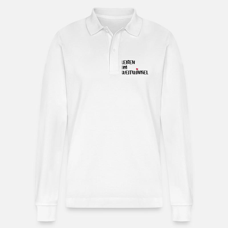 LEBEN IM WEITWINKEL - SOLIDARITAET - Stanley/Stella Unisex Bio-Langarm-Poloshirt Prepster - Weiß