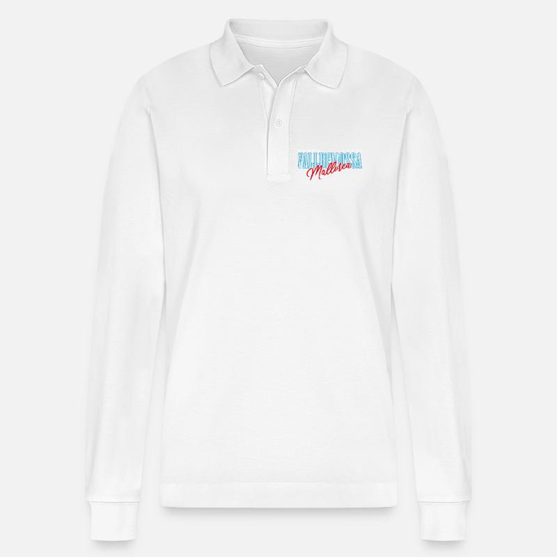 Mallorca Valldemossa - Stanley/Stella Unisex Bio-Langarm-Poloshirt Prepster - Weiß
