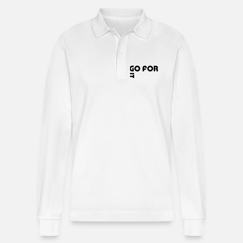 Go for it - Stanley/Stella Unisex Bio-Langarm-Poloshirt Prepster - Weiß