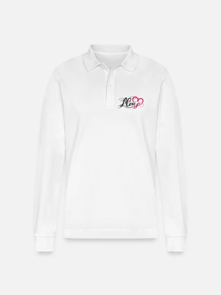 Mom Mama Mother's Day - Stanley/Stella Organic Unisex Long-Sleeved Polo Shirt Prepster - white