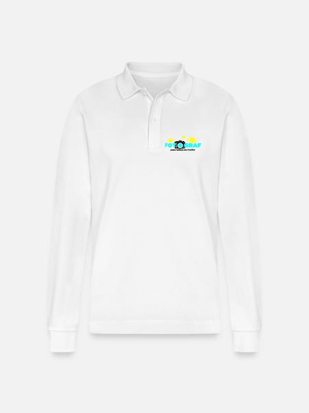 Fotograf Fotografin Fotokamera - Stanley/Stella Unisex Bio-Langarm-Poloshirt Prepster - Weiß