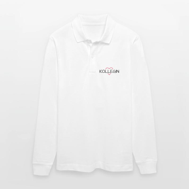 Kollegin Herz Lieblingskollegin Geschenk Stanley/Stella Unisex Bio-Langarm-Poloshirt Prepster