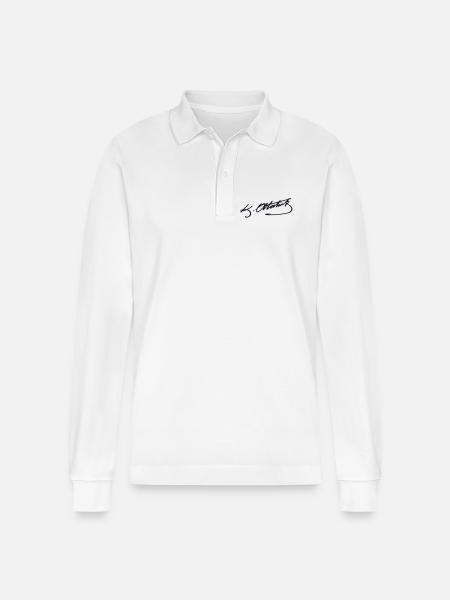 Mustafa Kemal Atatürk imza - Stanley/Stella Unisex Bio-Langarm-Poloshirt Prepster - Weiß