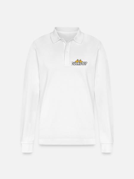 Duck Step - Stanley/Stella Organic Unisex Long-Sleeved Polo Shirt Prepster - white