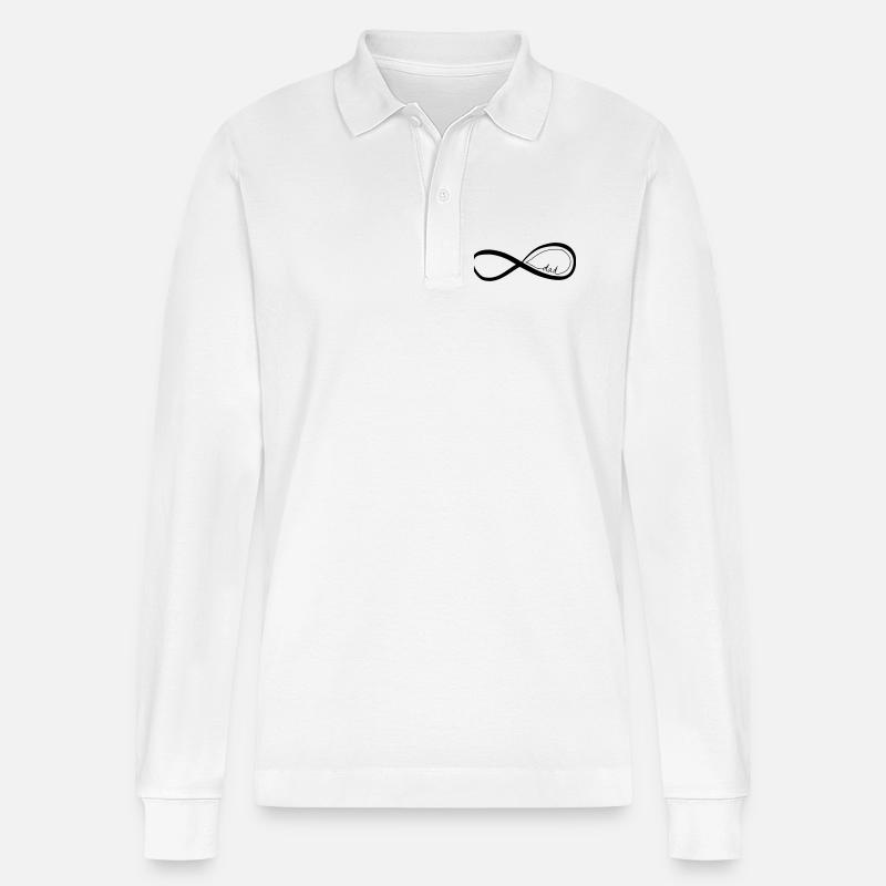 dad - Stanley/Stella Unisex Bio-Langarm-Poloshirt Prepster - Weiß