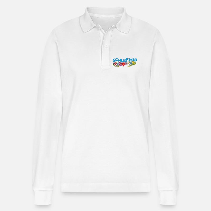 Schulkind - Stanley/Stella Unisex Bio-Langarm-Poloshirt Prepster - Weiß