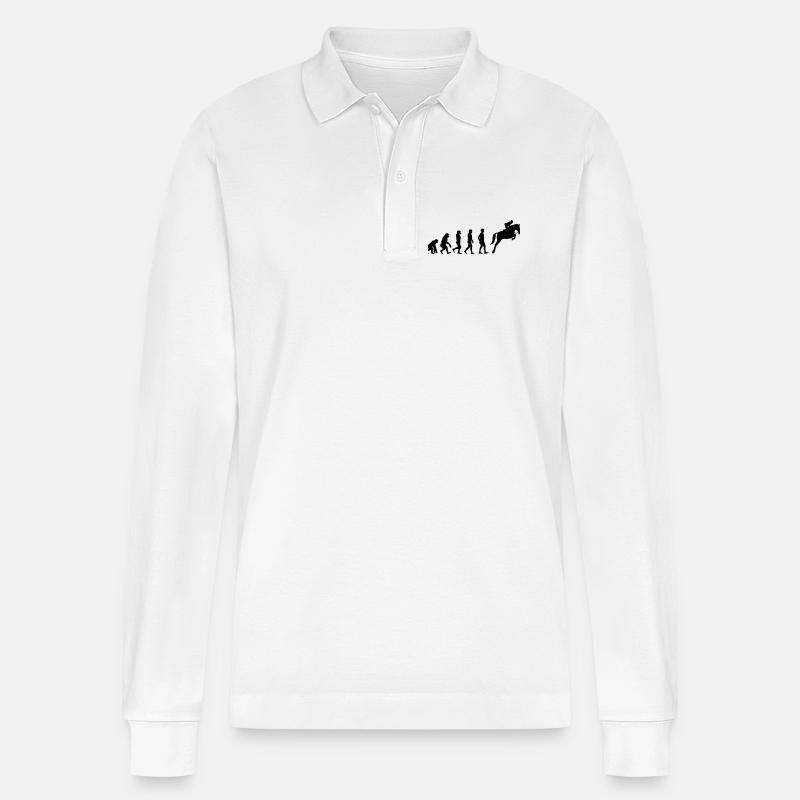 Reiter Evolution - Stanley/Stella Unisex Bio-Langarm-Poloshirt Prepster - Weiß