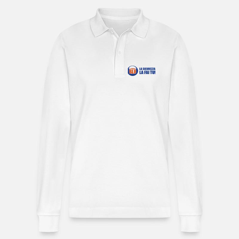 La Sicurezza la Fa Tu - Canal BLU - Polo a manica lunga ecologica unisex Prepster di Stanley/Stella - bianco