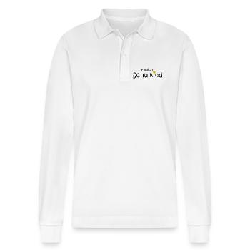 endlich Schulkind - Stanley/Stella Unisex Bio-Langarm-Poloshirt Prepster - Weiß - Vorne - Anna (173cm) & Nico (186cm)