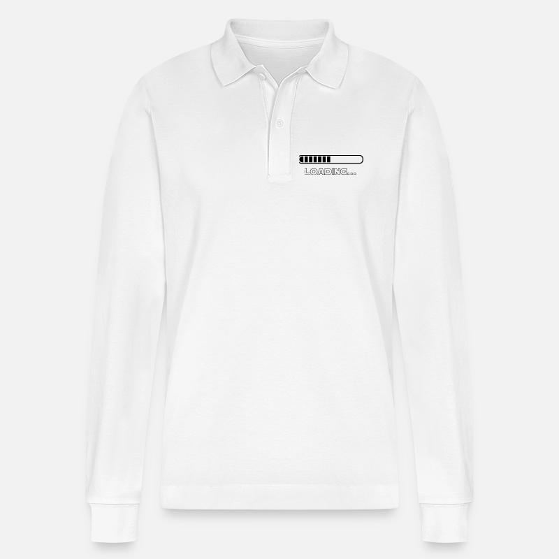 Loading - Stanley/Stella Organic Unisex Long-Sleeved Polo Shirt Prepster - white