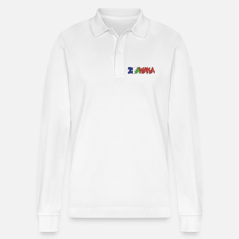 Itawaka - Moluque 4 couleurs - Polo à manches longues bio PREPSTER Stanley/Stella Unisexe - blanc