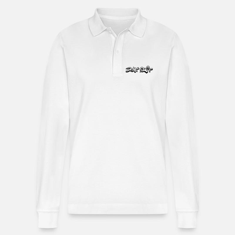 Dont quit Do it - Stanley/Stella Unisex Bio-Langarm-Poloshirt Prepster - Weiß