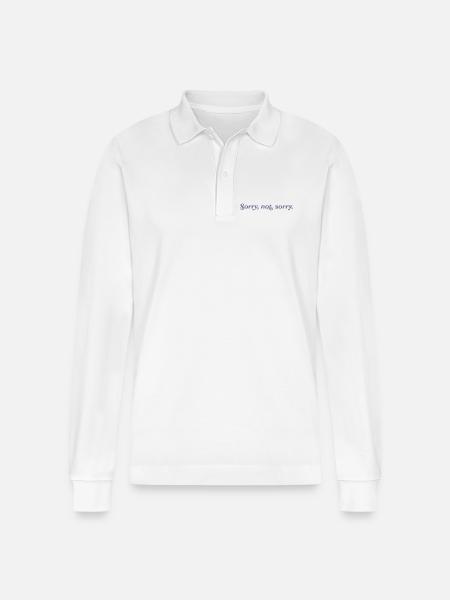 Désolé, pas désolé – Effronté et direct - Polo à manches longues bio PREPSTER Stanley/Stella Unisexe - blanc