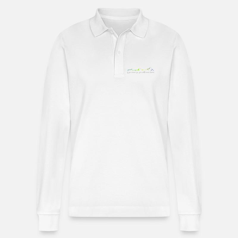 never go, never know - Stanley/Stella Unisex Bio-Langarm-Poloshirt Prepster - Weiß