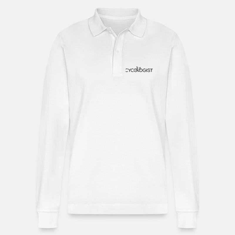 Zykologe - Stanley/Stella Unisex Bio-Langarm-Poloshirt Prepster - Weiß