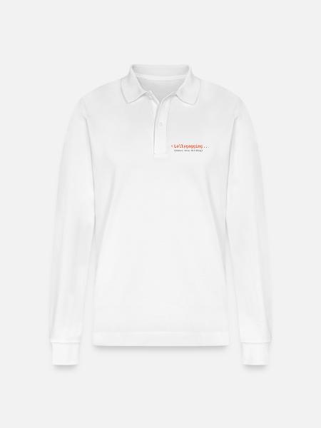 Vibe Coding - Lollygagging - Stanley/Stella Organic Unisex Long-Sleeved Polo Shirt Prepster - white