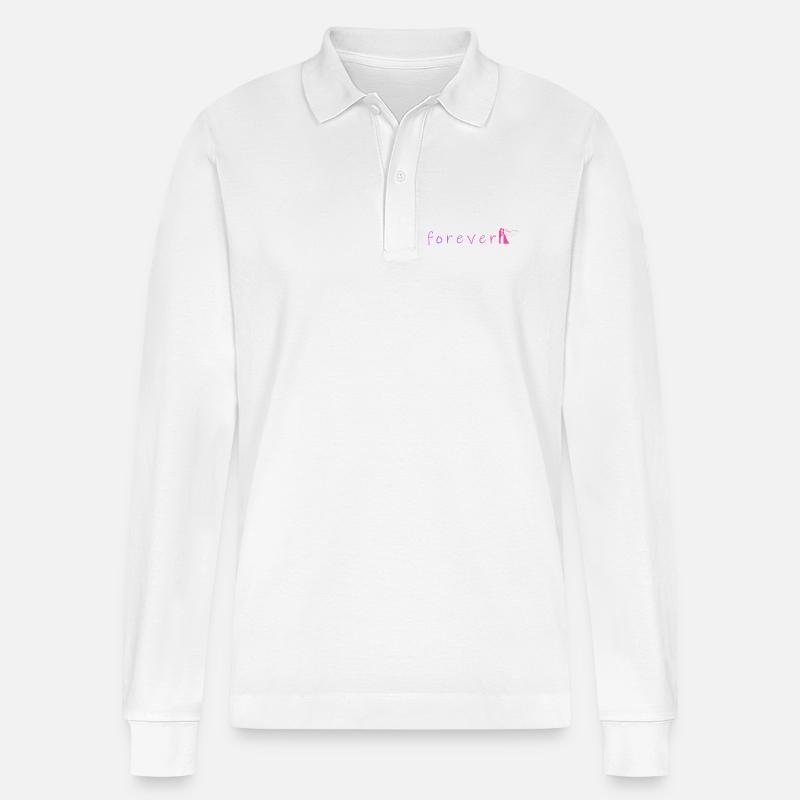 Forever Love Dancing Silhouette - Stanley/Stella Unisex Bio-Langarm-Poloshirt Prepster - Weiß