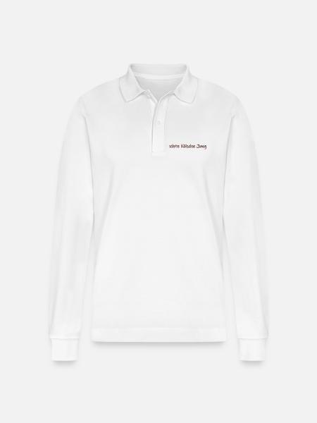 echte Kölsche Jung - Stanley/Stella Unisex Bio-Langarm-Poloshirt Prepster - Weiß