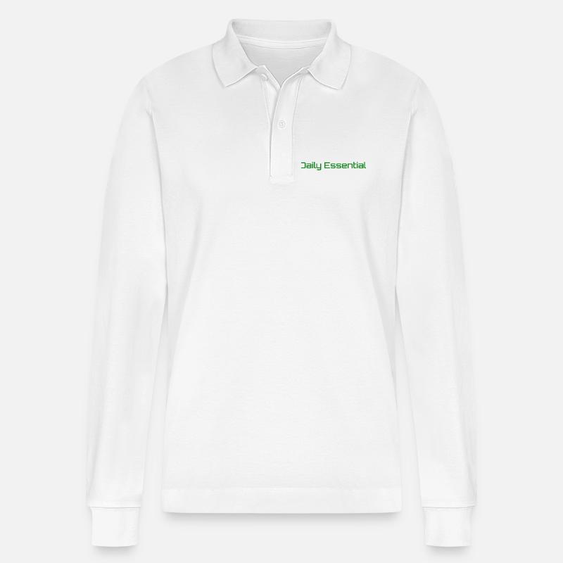Essential Piece - Stanley/Stella Unisex Bio-Langarm-Poloshirt Prepster - Weiß