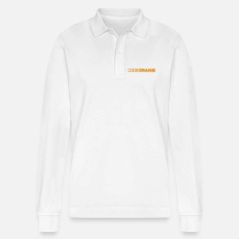 Code Oranje - Pays-Bas - Niederlande - Polo à manches longues bio PREPSTER Stanley/Stella Unisexe - blanc