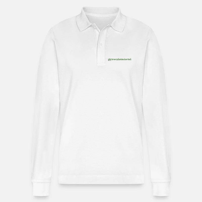 Gärtnerplatzviertel Quartiere di Monaco di Baviera - Polo a manica lunga ecologica unisex Prepster di Stanley/Stella - bianco