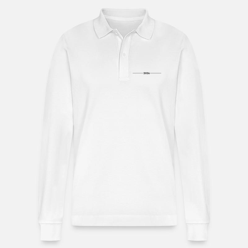 2026 Linie Element - Stanley/Stella Unisex Bio-Langarm-Poloshirt Prepster - Weiß