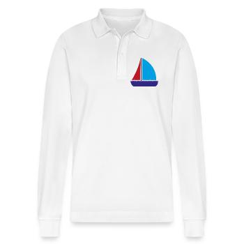 bateau à voile - Polo à manches longues bio PREPSTER Stanley/Stella Unisexe - blanc - Devant - Anna (173cm) & Nico (186cm)