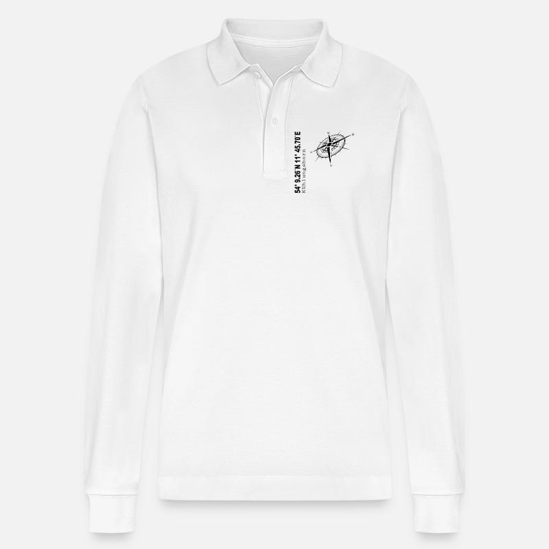 Kühlungsborn - Stanley/Stella Unisex Bio-Langarm-Poloshirt Prepster - Weiß