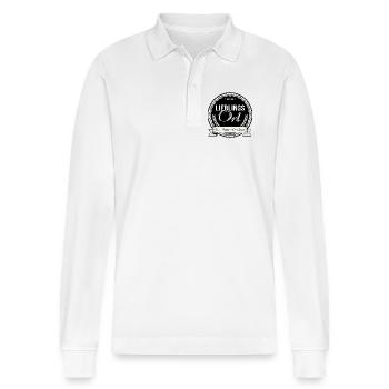 Lieblingsort St. Peter-Ording - Stanley/Stella Unisex Bio-Langarm-Poloshirt Prepster - Weiß - Vorne - Anna (173cm) & Nico (186cm)