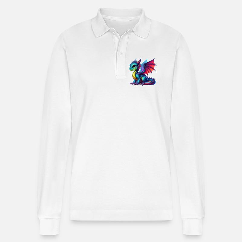 Dragon - Polo à manches longues bio PREPSTER Stanley/Stella Unisexe - blanc