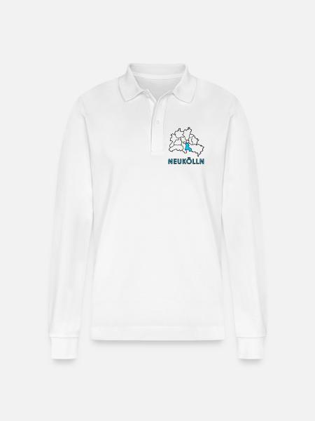 NEUKÖLLN, a district of Berlin - Stanley/Stella Organic Unisex Long-Sleeved Polo Shirt Prepster - white