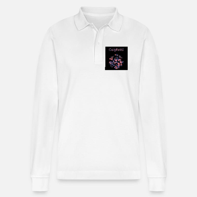 Konfetti - Stanley/Stella Unisex Bio-Langarm-Poloshirt Prepster - Weiß