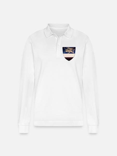 Rostocker Wappen-Variante - Stanley/Stella Unisex Bio-Langarm-Poloshirt Prepster - Weiß