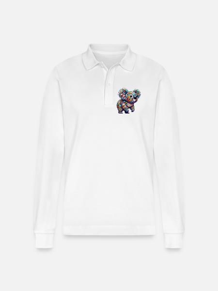 Koala - Polo à manches longues bio PREPSTER Stanley/Stella Unisexe - blanc