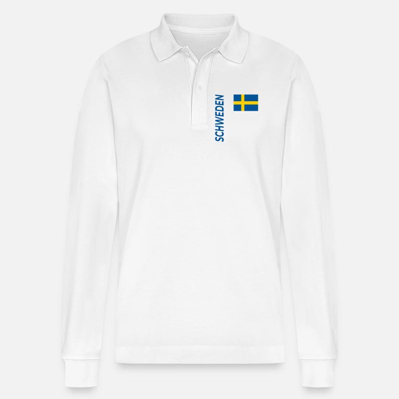 Lund - Stanley/Stella Unisex Bio-Langarm-Poloshirt Prepster - Weiß