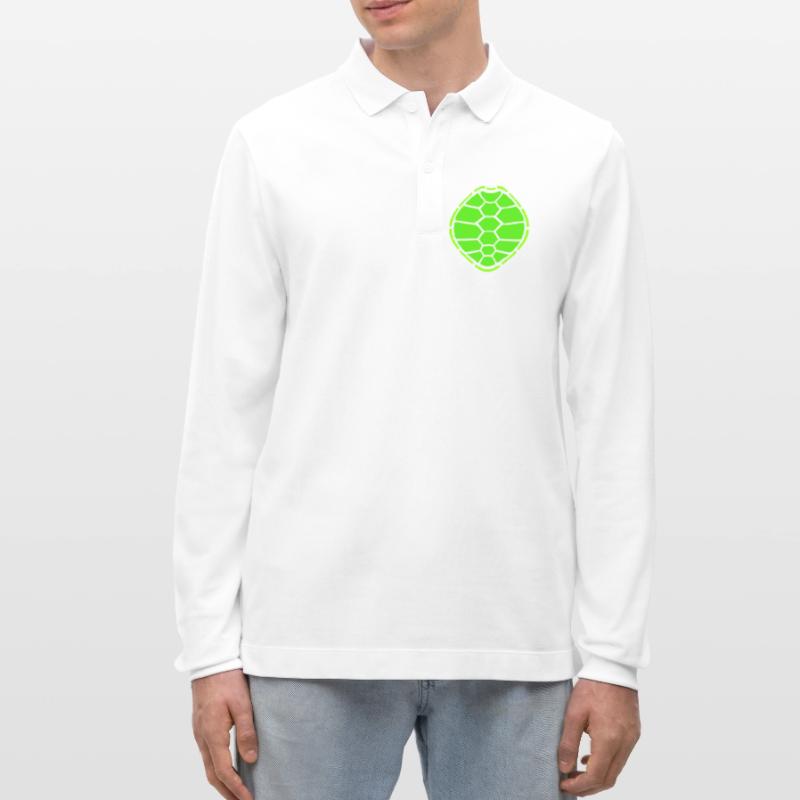 Turtle shell pattern turtle icon cool Stanley/Stella Organic Unisex Long-Sleeved Polo Shirt Prepster