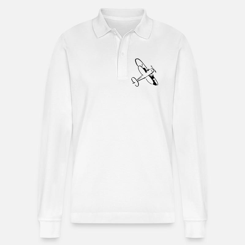 Doppeldecker - Stanley/Stella Unisex Bio-Langarm-Poloshirt Prepster - Weiß