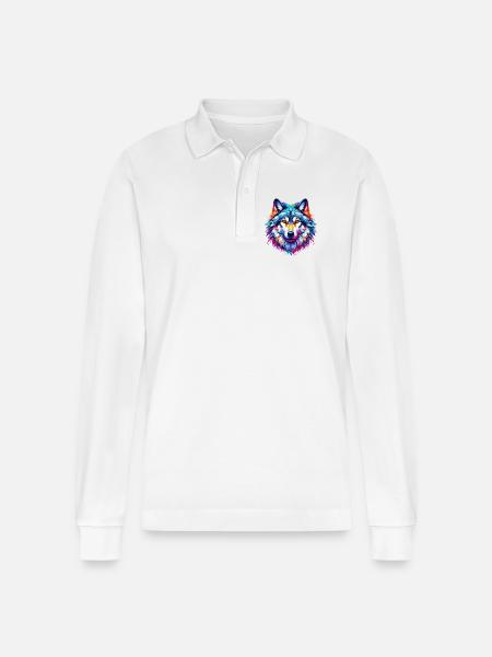 Wolf - Stanley/Stella Unisex Bio-Langarm-Poloshirt Prepster - Weiß