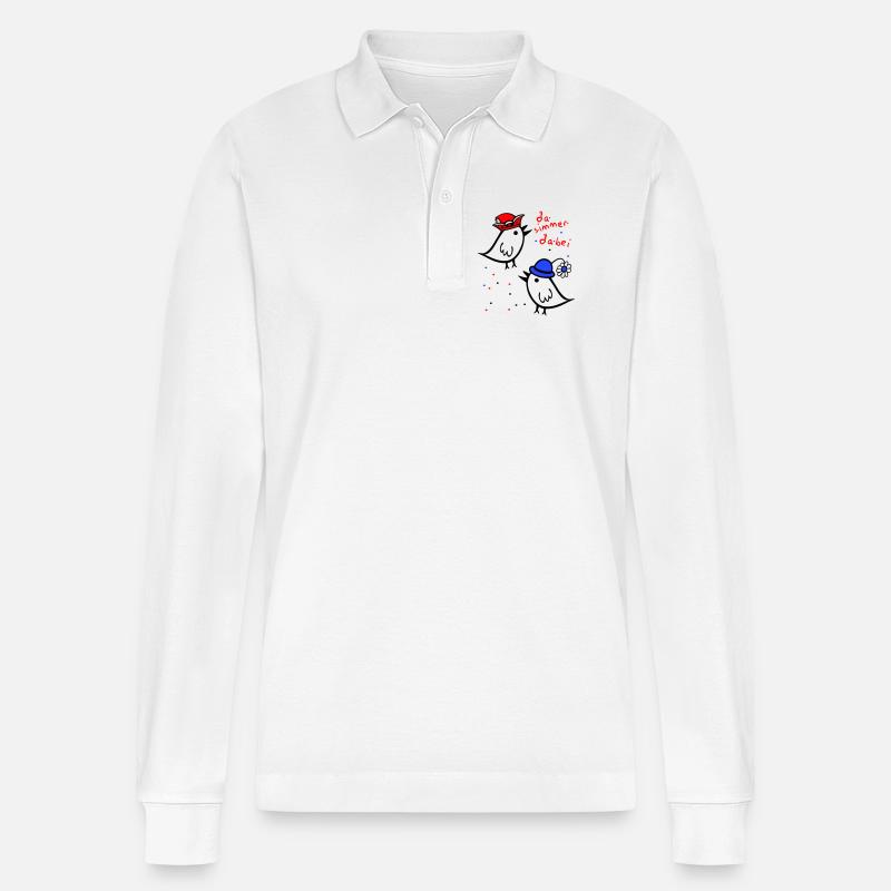 da simmer dabei, Karneval - Stanley/Stella Unisex Bio-Langarm-Poloshirt Prepster - Weiß