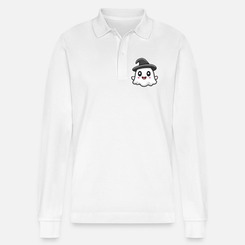Geist Niedlich - Stanley/Stella Unisex Bio-Langarm-Poloshirt Prepster - Weiß