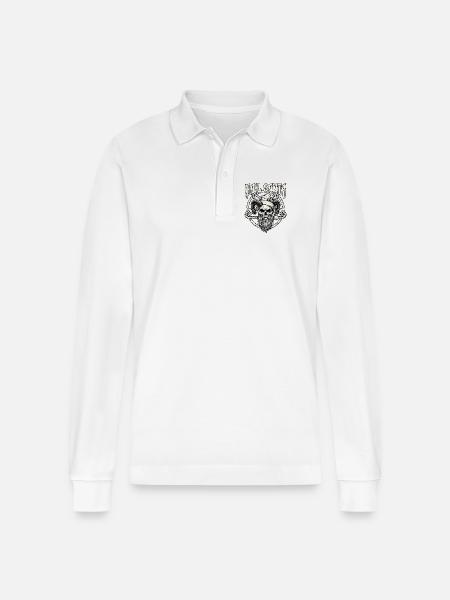 Metal Santa - Stanley/Stella Organic Unisex Long-Sleeved Polo Shirt Prepster - white