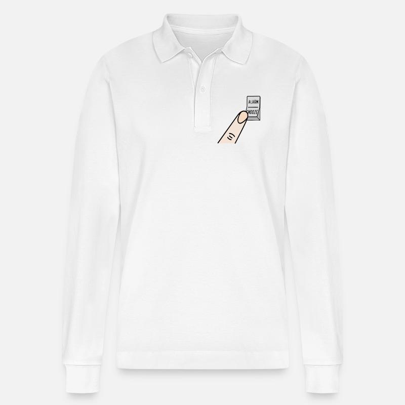 schlafen - Stanley/Stella Unisex Bio-Langarm-Poloshirt Prepster - Weiß