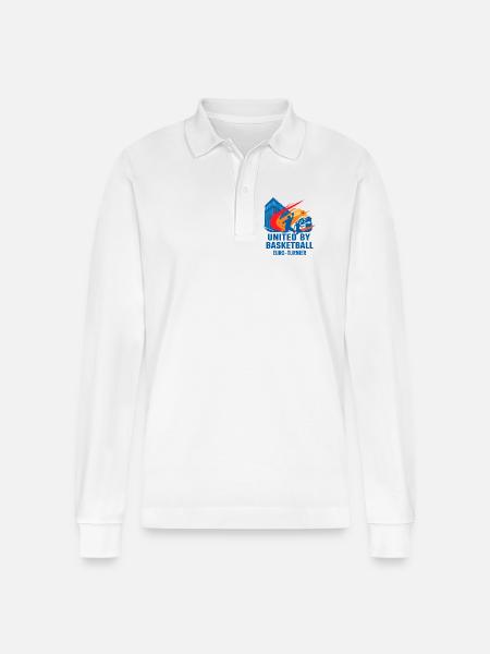 Basketball Turnier - Stanley/Stella Unisex Bio-Langarm-Poloshirt Prepster - Weiß