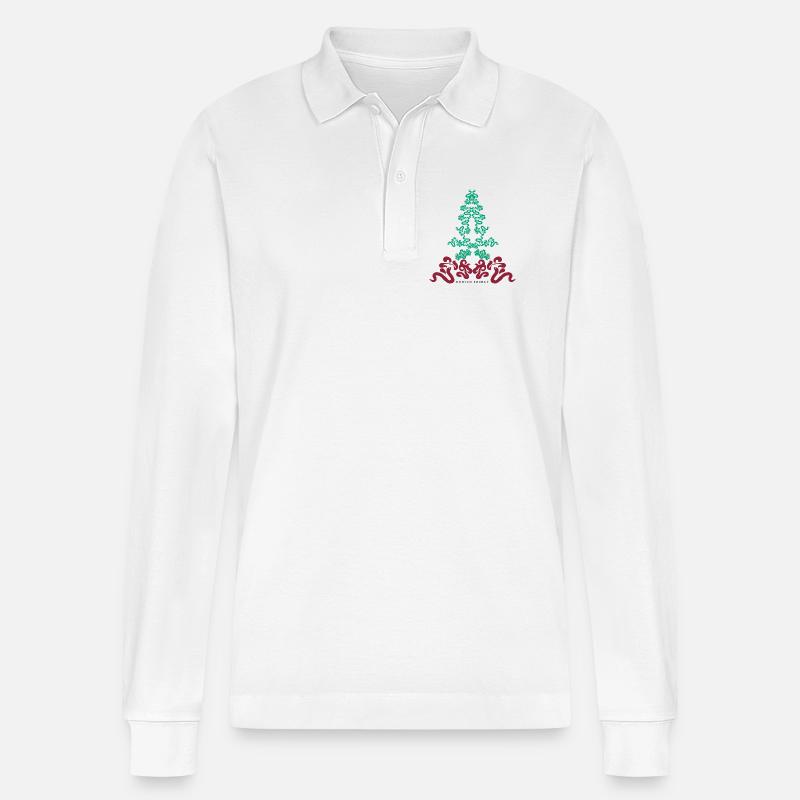 Verwurzelte Energie - Stanley/Stella Unisex Bio-Langarm-Poloshirt Prepster - Weiß