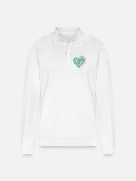 Sauvage dans l’âme – Vert dans l’âme - Polo à manches longues bio PREPSTER Stanley/Stella Unisexe - blanc