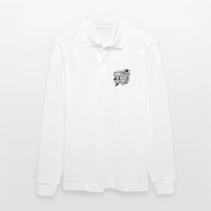Radicalized by Basic Decency Statement Stanley/Stella Unisex Bio-Langarm-Poloshirt Prepster