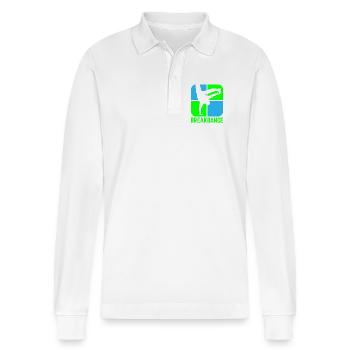 Breakdance - Stanley/Stella Unisex Bio-Langarm-Poloshirt Prepster - Weiß - Vorne - Anna (173cm) & Nico (186cm)