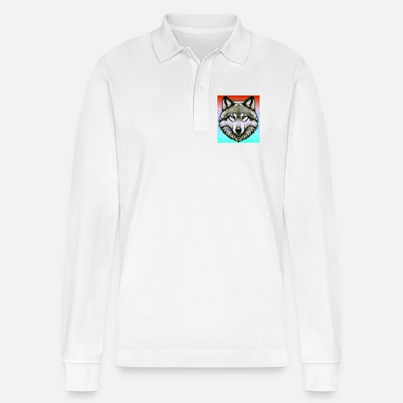 Wolf - Stanley/Stella Unisex Bio-Langarm-Poloshirt Prepster - Weiß